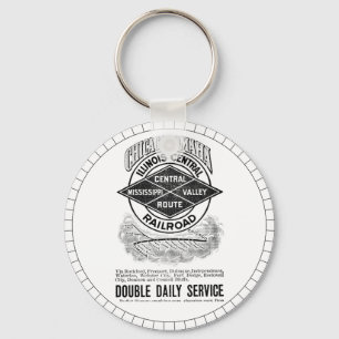 Porte-clés Porte - clé de base central vintage de l'Illinois