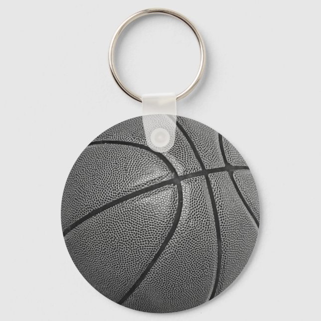 Porte-clés Porte - clé de basket-ball en niveaux de gris (Recto)