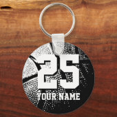 Porte-clés Porte - clé de basket-ball personnalisé | nom et n (Front)