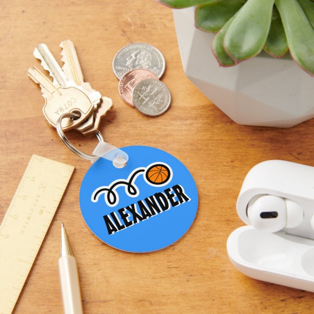 Porte-clés Porte - clé de basket-ball personnalisé pour le no (Bureau)