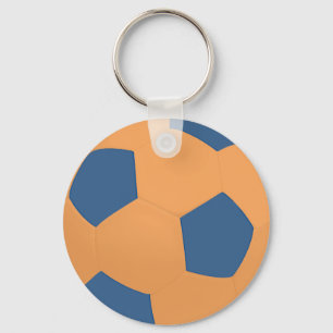 Porte-clés Porte - clé de bleu et de ballon de football d'or