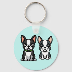 Porte-clés Porte - clé de Boston Terrier Puppies
