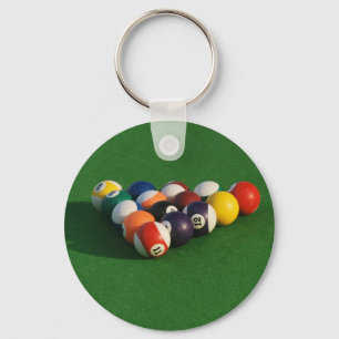 Porte-clés Porte - clé de boules de pool en rack