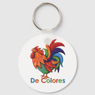 Porte-clés Porte - clé de bouton de De Colores Rooster Gallo