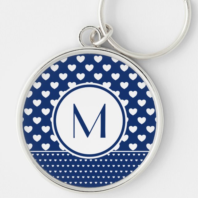 Porte-clés Porte - clé de bouton de monogramme personnalisé R (Devant)