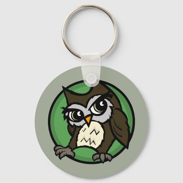 PORTE-CLÉS PORTE - CLÉ DE BOUTON ROND DE STYLE DE CARTOON CUI (Recto)