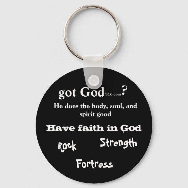 Porte-clés porte - clé de boutons gotGod316.com (Recto)