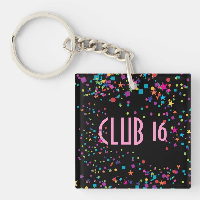 Porte-clés Porte - clé de cadeau de club du bonbon 16 à (Devant)