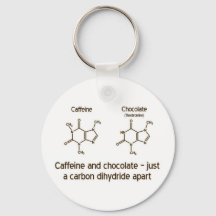 Porte - clé de caféine et chocolat