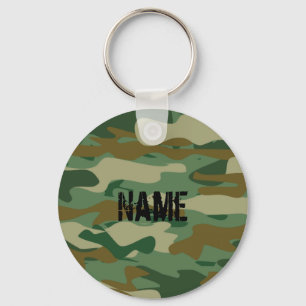 Porte-clés Porte - clé de camouflage de l'armée   motif vert