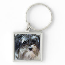 Porte - clé de carré de prime de chien de Havanese
