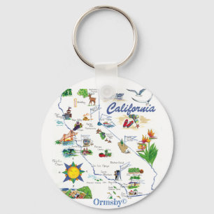Porte-clés Porte - clé de carte de Californie