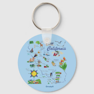 Porte-clés Porte - clé de carte de Californie