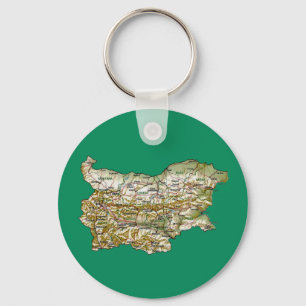 Porte-clés Porte - clé de carte de la Bulgarie