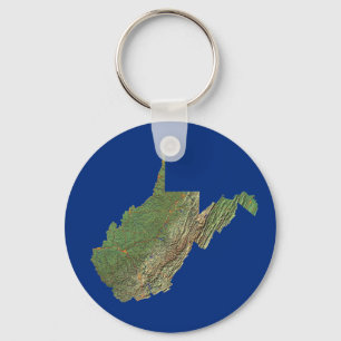 Porte-clés Porte - clé de carte de la Virginie Occidentale
