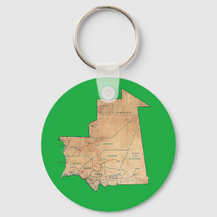 Porte-clés Porte - clé de carte de Mauritanie