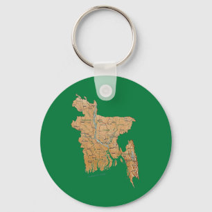 Porte-clés Porte - clé de carte du Bangladesh