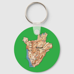 Porte-clés Porte - clé de carte du Burundi