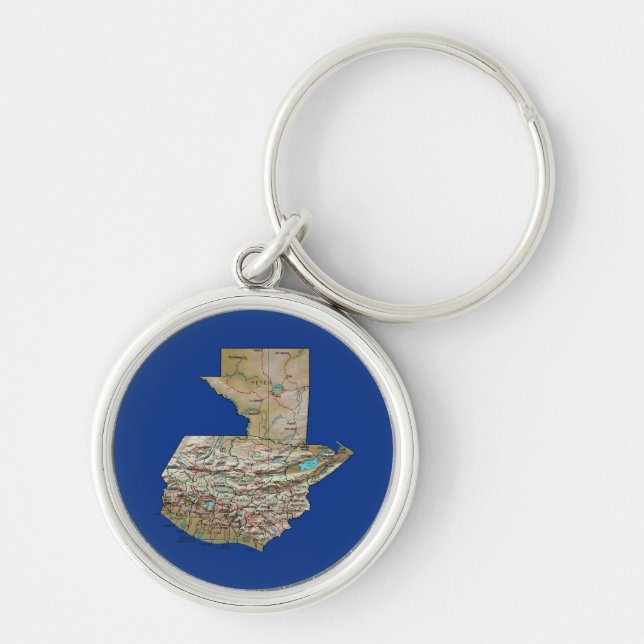 Porte-clés Porte - clé de carte du Guatemala (Devant)