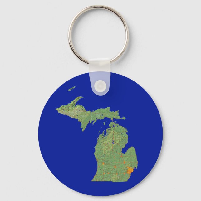 Porte-clés Porte - clé de carte du Michigan (Recto)
