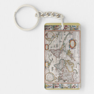 Porte-clés Porte - clé de carte du monde antique