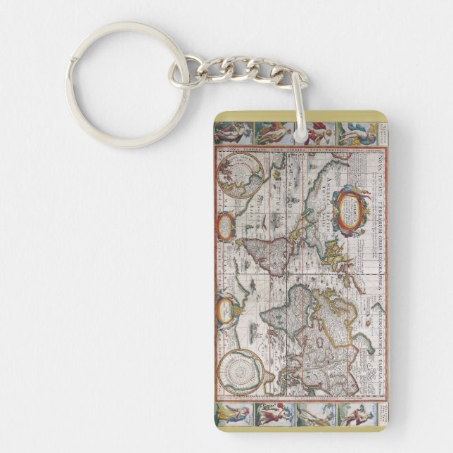 Porte-clés Porte - clé de carte du monde antique (Devant)