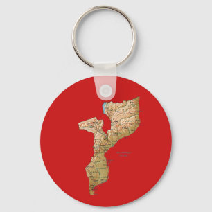 Porte-clés Porte - clé de carte du Mozambique