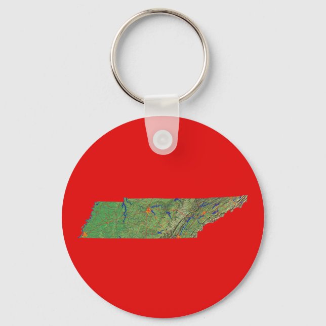 Porte-clés Porte - clé de carte du Tennessee (Recto)