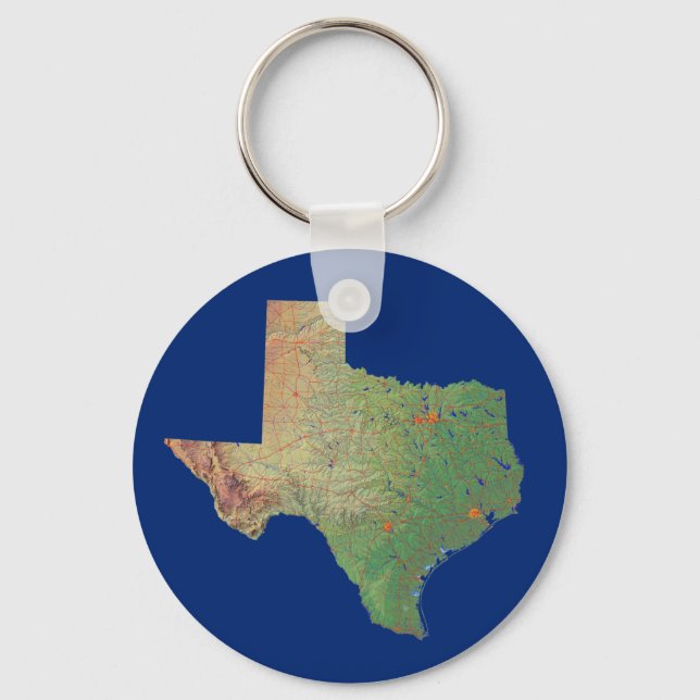 Porte-clés Porte - clé de carte du Texas (Recto)