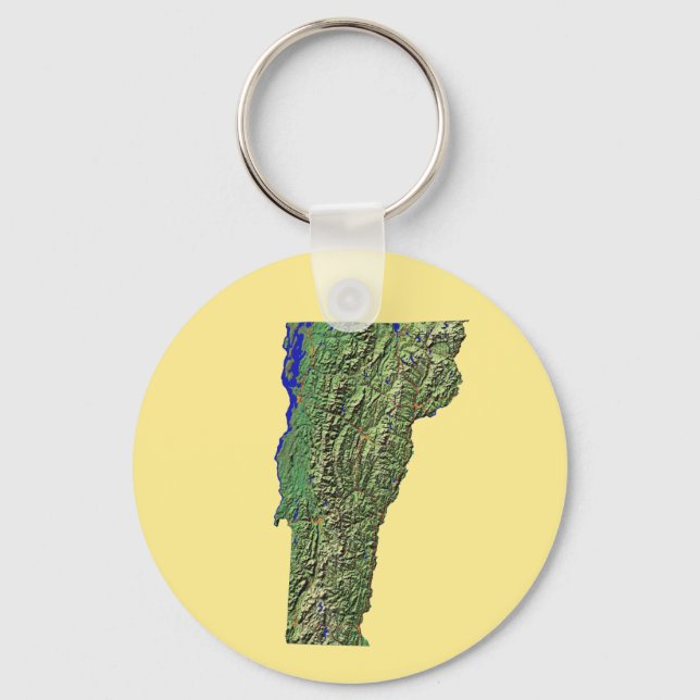 Porte-clés Porte - clé de carte du Vermont (Recto)
