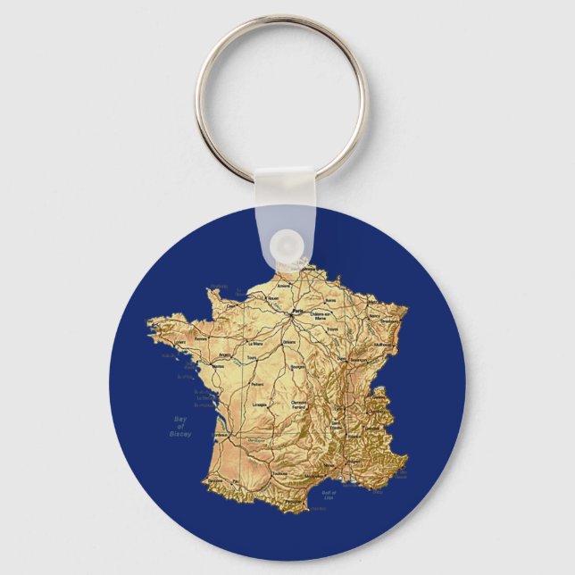 Porte-clés Porte - clé de carte France (Recto)