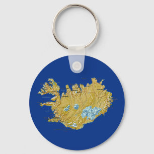 Porte-clés Porte - clé de carte Islande