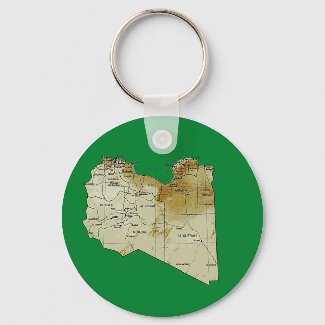Porte-clés Porte - clé de carte Libye (Recto)