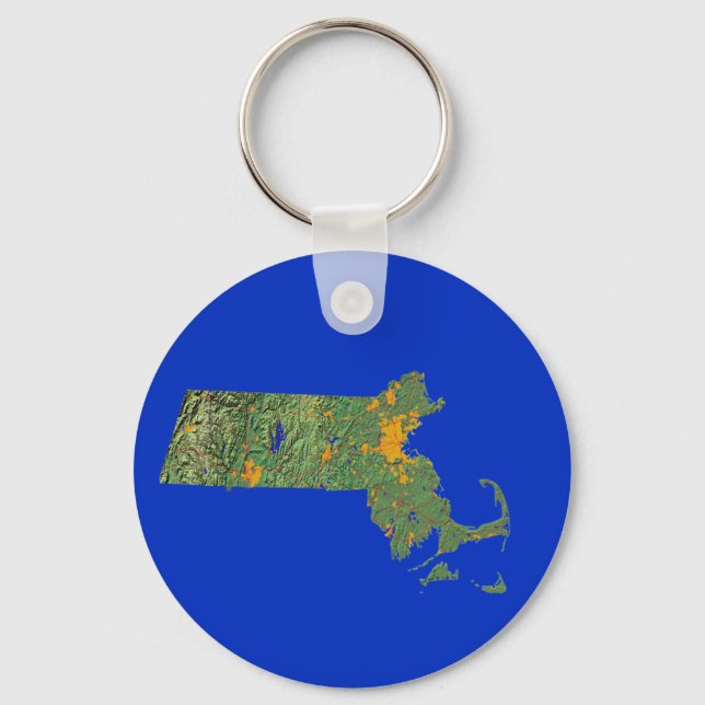 Porte-clés Porte - clé de carte Massachusetts (Recto)