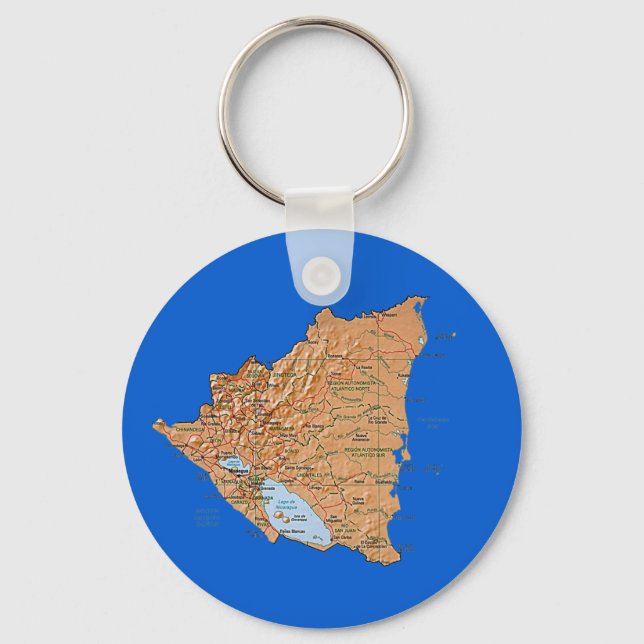 Porte-clés Porte - clé de carte Nicaragua (Recto)