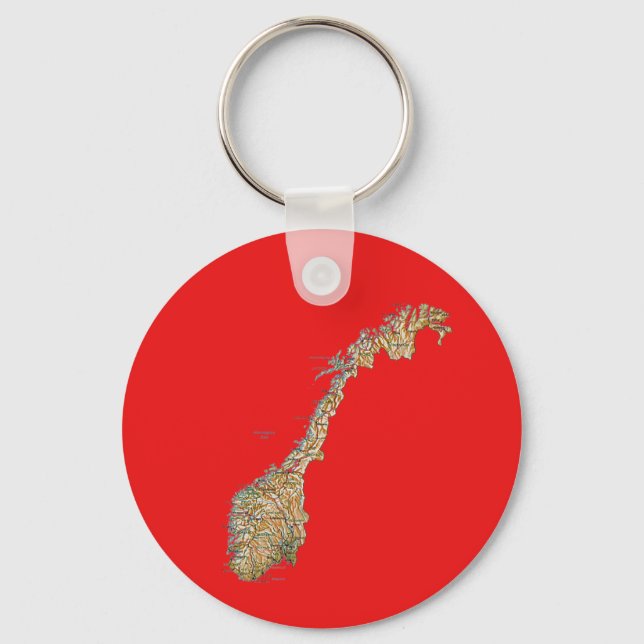 Porte-clés Porte - clé de carte Norvège (Recto)
