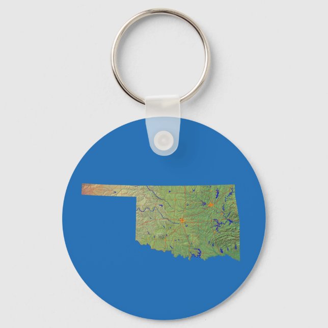 Porte-clés Porte - clé de carte Oklahoma (Recto)