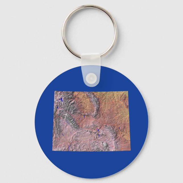 Porte-clés Porte - clé de carte Wyoming (Recto)