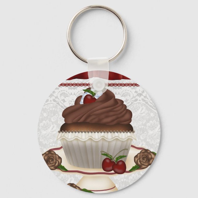 Porte-clés Porte - clé de cerise de chocolat (Recto)
