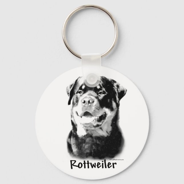 Porte-clés Porte - clé de charbon Rottweiler (Recto)
