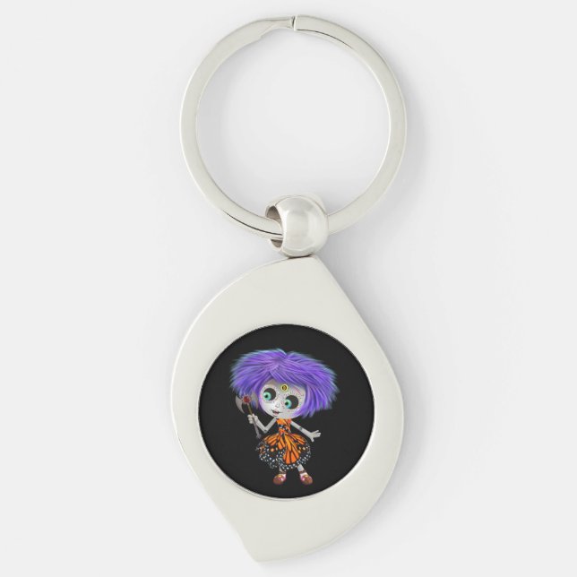 Porte-clés Porte - clé de charme Violet (Devant)