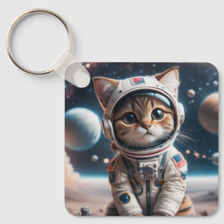 Porte-clés Porte - clé de chat espace