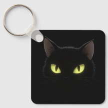 Porte - clé de chat noir