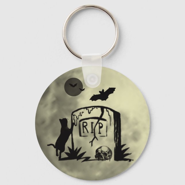 Porte-clés Porte - clé de chat noir en jeu (Recto)