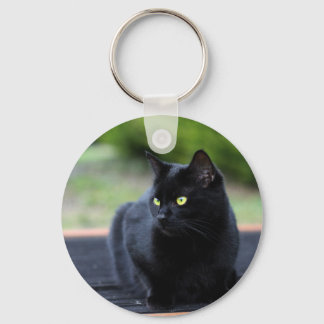 Porte-clés Porte - clé de chat noir, Porte - clé de bouton de