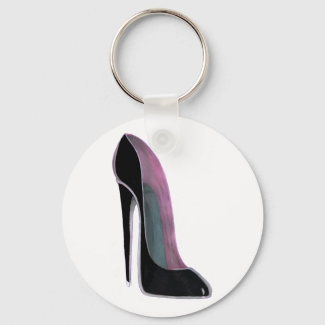 Porte-clés Porte - clé de chaussure Stiletto noir (Recto)