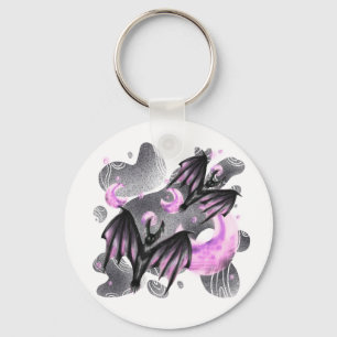 Porte-clés Porte - clé de chauve lune mystique
