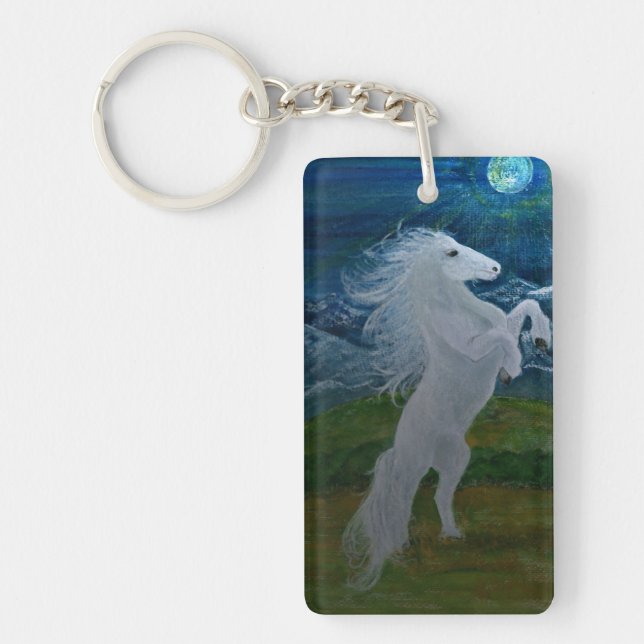 Porte-clés Porte - clé de cheval blanc (Devant)