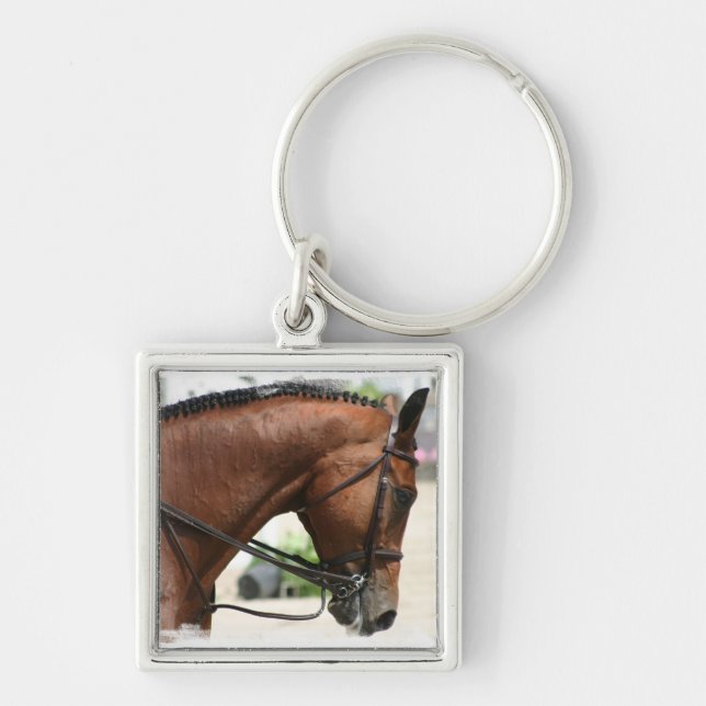 Porte-clés Porte - clé de cheval de dressage (Devant)