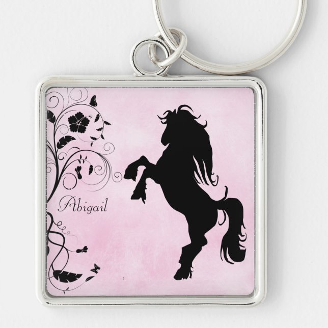 Porte-clés Porte - clé de cheval d'élevage personnalisé (Devant)